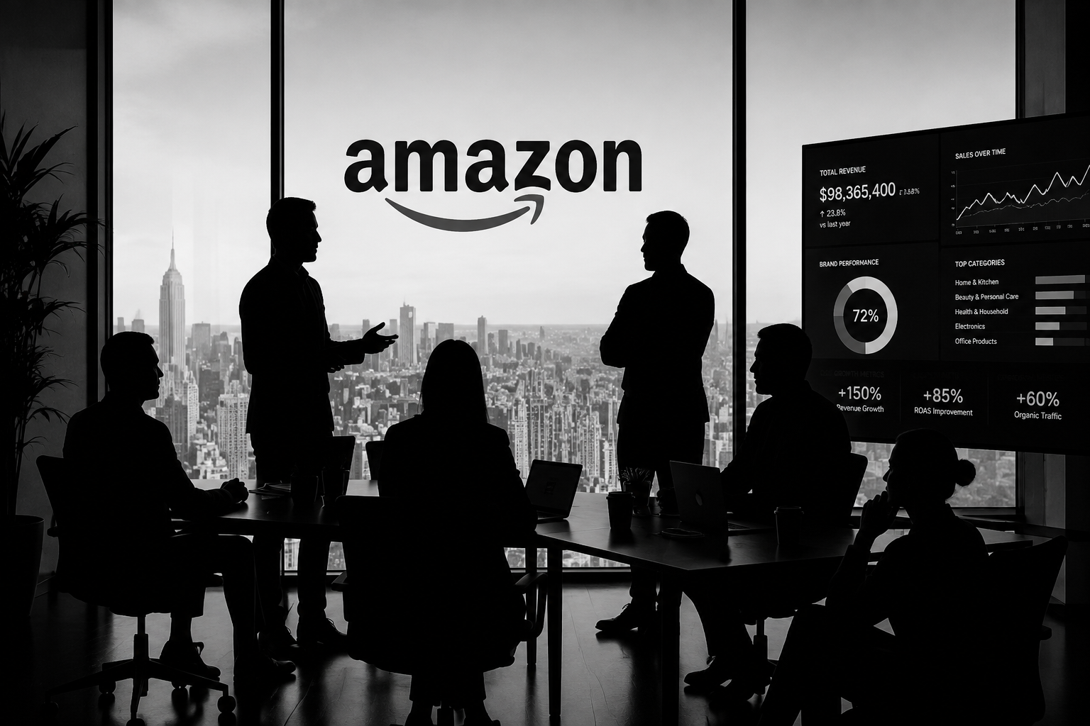 The Norizon Ecommerce team reviewing Amazon account performance